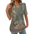 thumbnail image 2 of ALLLIST Womens Tops Plus Size V-Neck Short Sleeve Graphic Casual Printed T-Shirts Blouses for Women, 2 of 5