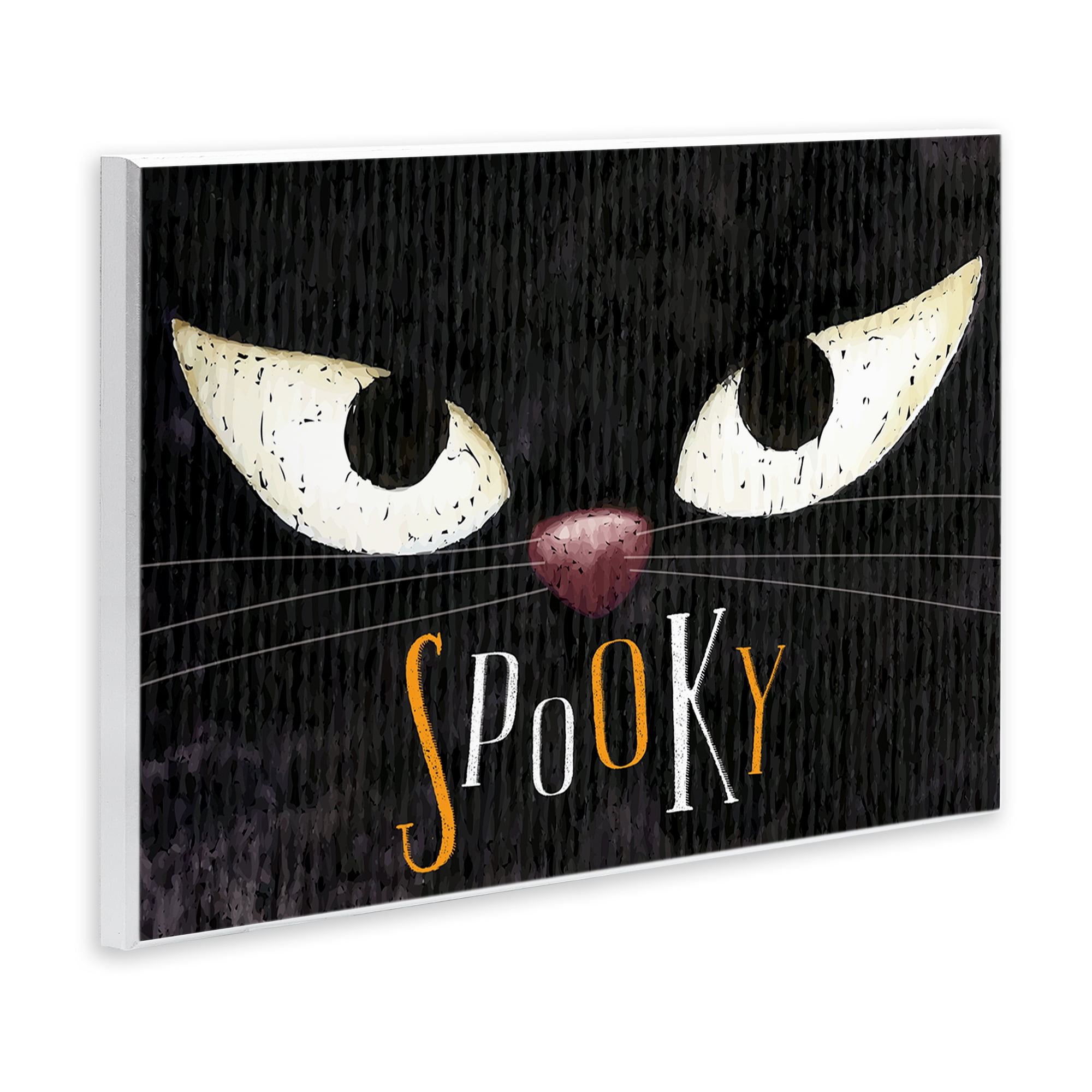 Stupell Industries Spooky Cat Eyes Animals Painting Unframed Art Print Wall Art, 15 x 10