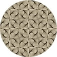 thumbnail image 1 of Ahgly Company Indoor Round Patterned Vanilla Gold Area Rugs, 7' Round, 1 of 6