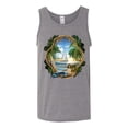 thumbnail image 2 of Wild Bobby, Enjoy Life Vintage Beach Surf Sailboat, Pop Culture, Men Graphic Tank Top, Heather Grey, Large, 2 of 4