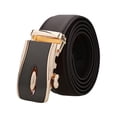 thumbnail image 1 of Unique Bargains Men's Automatic Double Stitch Edge Leather Belt, 1 of 7