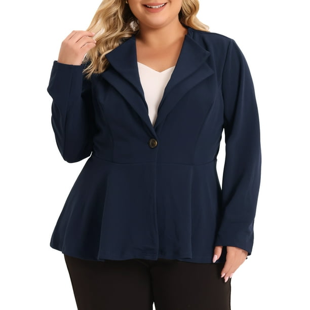 Peplum blazer hotsell plus size
