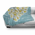 thumbnail image 3 of Yellow and Blue Soft Flannel Fleece Throw Blanket, Heart Shaped Daisy Flowers Romantic Lovers Chamomile Blossoms Print, Cozy Plush for Indoor and Outdoor Use, 60" x 80", Sky Blue White, by Ambesonne, 3 of 6