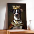 thumbnail image 4 of Hudo Pet Portrait in a Royal Costume Dog - Rat Terrier Dog Poster, Dog Pictures Wall Decor, Rat Terrier Dog Canvas Wall Art Framed Dog Lovers Gifts 12x18 Inch, 4 of 5