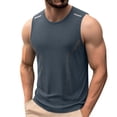 thumbnail image 3 of GUZOM Mens Gray Sleeveless Tank Top Moisture Wicking Quick Dry Gym Workout Muscle Shirt Breathable Nylon Spandex Big and Tall 5XL Reflective,Size XL, 3 of 8