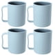 thumbnail image 1 of Tazas de café de plástico creativas (paquete de 4), tazas de fiesta, taza de plástico mejorada con asa, taza de paja de trigo para agua, café, leche, jugo, té, 1 of 5