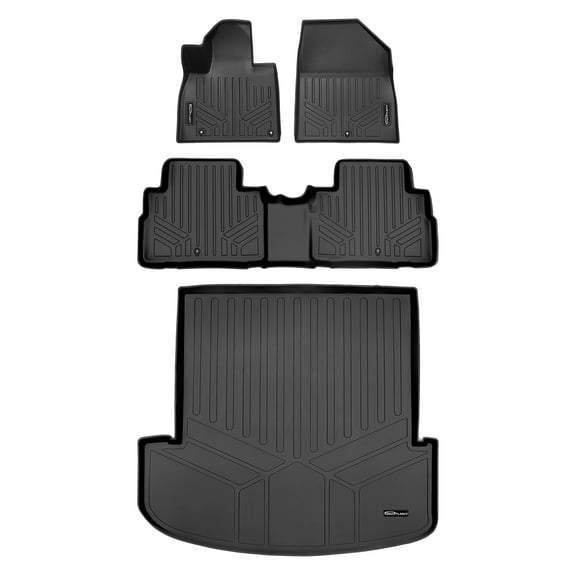 SMARTLINER 3 Rows Custom Fit Floor Liners Compatible with 2020 - 2025 Kia Telluride 8 Passenger and 7 Passenger
