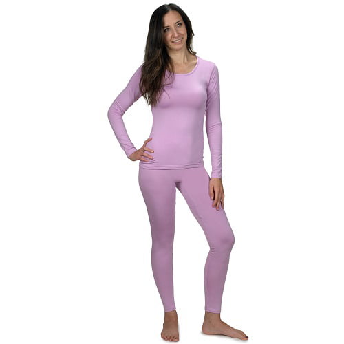 Brovollous Womens Thermal Underwear Long Johns Set with Fleece Lined Ultra Soft V Neck 