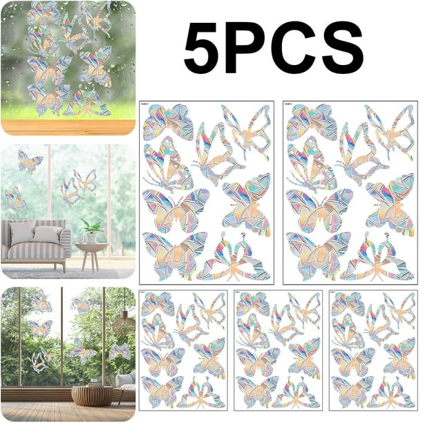 Películas para Ventanas 3D Electrostáticas Calcomanías Creativas Y Elegantes para Ventanas Reutilizables (mariposa)
