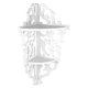 thumbnail image 1 of 2 Tier Wall Mounted Carved Home Bathroom Corner Shower Storage Shelf, 1 of 5