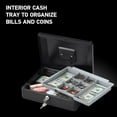 SentrySafe CB12 Steel Cash Box Safe with Key, 0.21 Cu. ft.