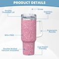 thumbnail image 5 of Picia Glitter Pattern 40oz Ice Bully Insulated Tumbler with Handle, Double-Wall Stainless Steel Cup, Leak-Proof Lid and Straw, 5 of 8
