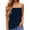 Dark Blue, variant on SHenli Womens Plus Size Tops V-Neck Braless Tie Halter Shirts Ribbed Knit Going Out Y2k Tees