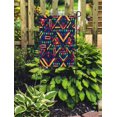 thumbnail image 2 of NUDECOR Geometric Pattern Watercolor Painting Triangle Circles Stripes Raster Abstract Brushes Garden Flag Decorative Flag House Banner 28x40 inch, 2 of 2