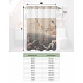 thumbnail image 6 of No Hook Shower Curtain with Snap in Liner, Spring Hand Painted Ink Style Plant Plum Blossom Hotel Shower Curtains for Bathroom, Washable Shower Curtain Liner Set with Mesh Top Window, 36"x72", 6 of 6