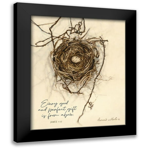 Mohr, Bonnie 12x14 Black Modern Framed Museum Art Print Titled - Nest