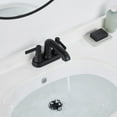 thumbnail image 5 of Roffenny Two Handle 4 inch Centerset Matte Black Bathroom Faucet with Pop Up Drain, 5 of 7