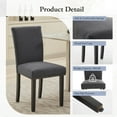 thumbnail image 3 of Yeshouse Juego de 2 sillas de comedor tapizadas, sillas de cocina estilo Parsons con ribete de tachuelas y patas de madera, sillas acolchadas para comedor, 3 of 8