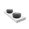 thumbnail image 2 of Scotch 14" Round Decorative Light Black Vessel Glass Sinks With 60" White Base, 2 of 7
