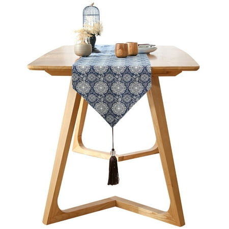 

Jygee Ethnic Style Tablecloth Table Mat Home Restaurant Dining Coffee Desk Cotton Linen Table Runner 33x180cm