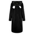 thumbnail image 6 of TrdSipl Women's Hooded Fleece Robe Fluffy Soft Warm Up Bath Robes for Women Cute Women's Bathrobe with Bunny Ear, 6 of 7