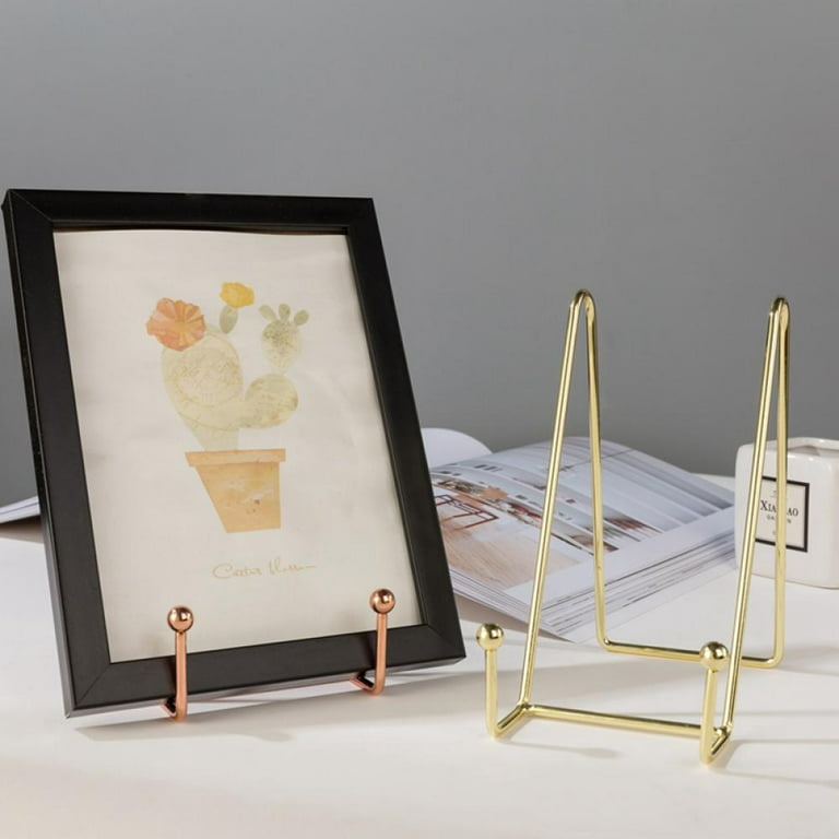 Picture Stands For Display,Gold Metal Cookbook Decorative Plate Holder For  Photo,Ipad And Art Frame Holder