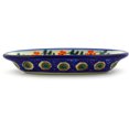 thumbnail image 3 of Polish Pottery 5½-inch Condiment Dish (Sunflower Peacock Theme) Hand Painted in Boleslawiec, Poland + Certificate of Authenticity, 3 of 6