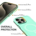 thumbnail image 3 of ELEHOLD Case for iPhone 12 Pro / 12 6.1", Shockproof Slim Skin-Friendly Strong Magnetic Matte Case,Mintgreen, 3 of 6