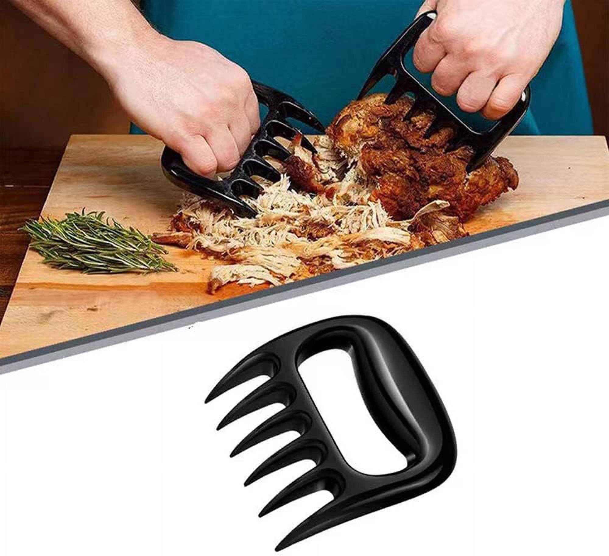 1Pc Barbecue Tool Bear Claw,Meat Cutter Meat Shredder Stainless Steel for  Shredding Pulling Lifting Pork Turkey Beef,Red 