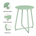 thumbnail image 3 of Decksplore Metal Outdoor Patio Side Table, Round Weather Resistant End Table, Bean Green, 3 of 6