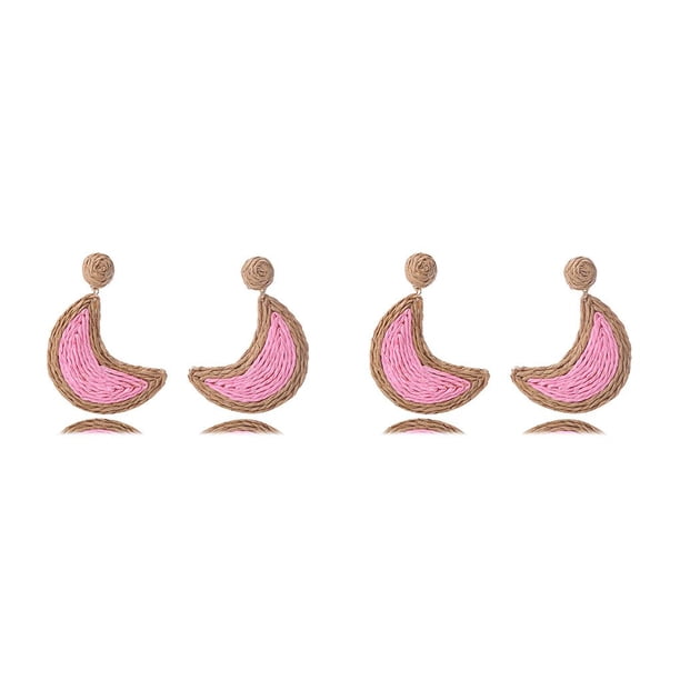 Pendientes Vintage en Forma de Luna Minnieouse Tejido