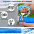 thumbnail image 4 of Blueek 4 PCS Pool Hose Set - 1.25 Inch Diameter 39-Inch LongReplacement Hoses for Above Ground Pumps - Durable Leak-Proof Pool Filter Accessories,Blue, 4 of 9