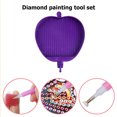 thumbnail image 4 of Cuadros Decorativos Bandejas de pintura de diamantes para bricolaje de plástico para adultos y niños (morado en forma de manzana) Wdftyju  embutido en tela, 4 of 9