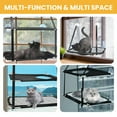 thumbnail image 4 of Cat Window Perch, Double Layered Cat Window Hammock, Window Mounted Cat Seat Cat Bed, Window Sill Cat Bed, Cat Hammock for Window, Black, 4 of 8