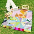 thumbnail image 6 of Cute Colorful Flower Waterproof Picnic Blanket with Foldable Zipper, Suitable for Outdoor Use, Suitable for Travel, Camping, Beaches, Parks, Grasslands, Picnic Blanket Accessories, 6 of 7