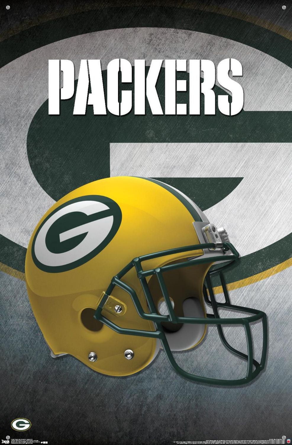 NFL Green Bay Packers - Helmet 16 Wall Poster, 22.375" x 34" Framed