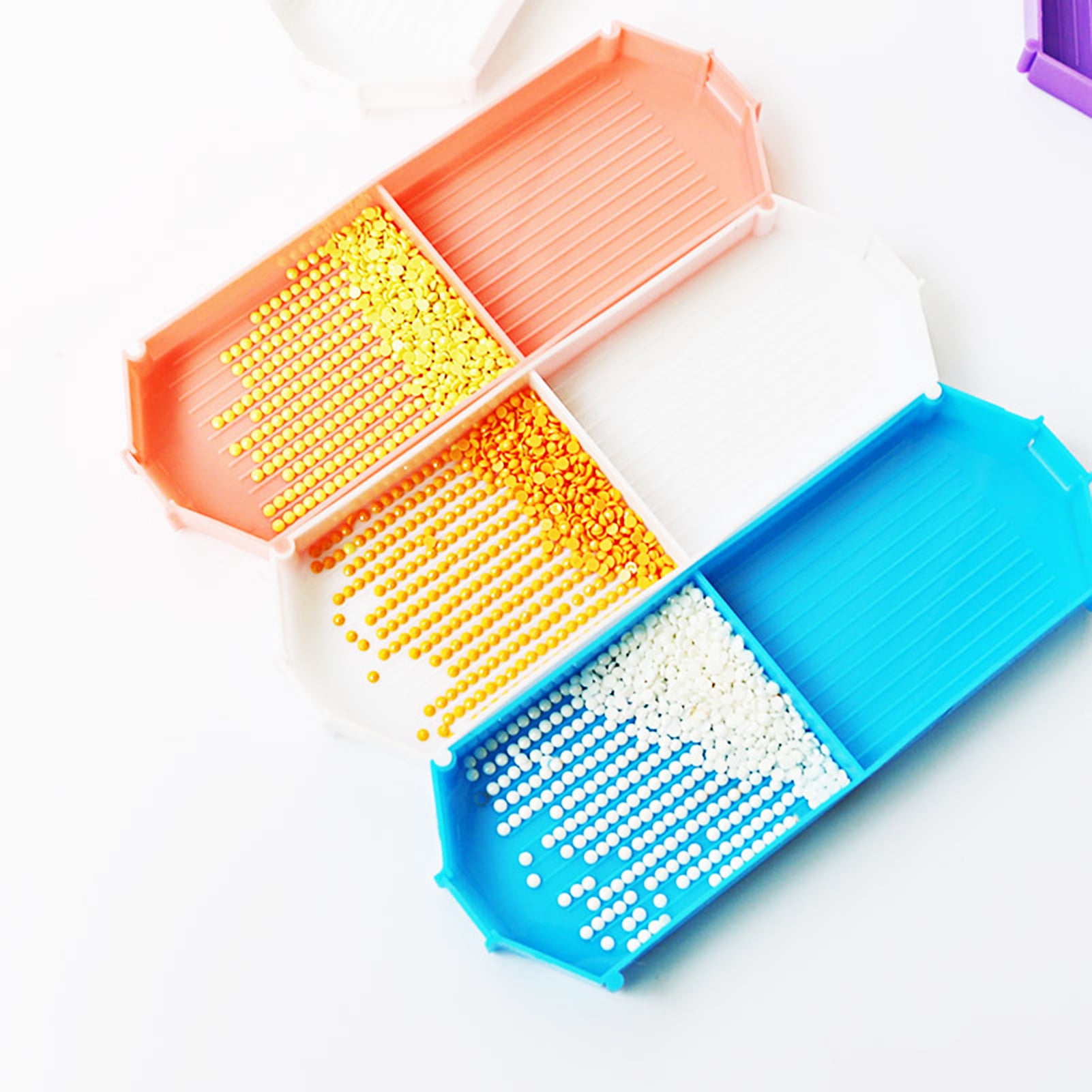 Archer 6Pcs Bead Sorting Trays Stackable Large Capacity PP Large