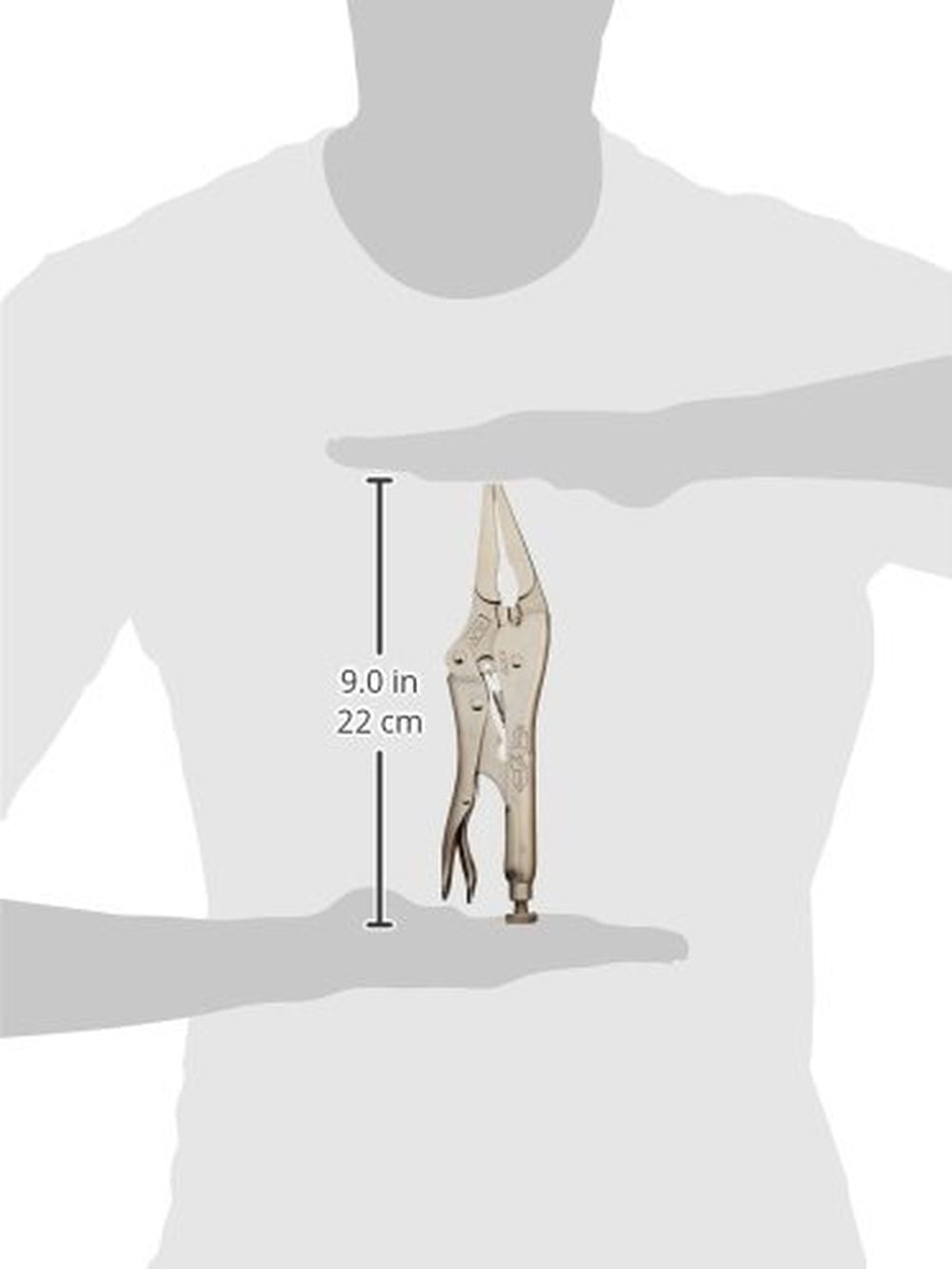 Wright Tool 9V9LN Long Nose Locking Pliers, with wire cutter 9"