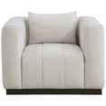 thumbnail image 4 of Meridian Furniture Lucia Beige Linen Textured Fabric Chair, 4 of 10