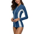 thumbnail image 6 of Charmo Womens Rash Guard Shirt Long Sleeve Raglan Sun Protection Swim Shirt Bathing Suit UPF 50, 6 of 7