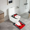 thumbnail image 2 of Tainini Clearance Sale ! Christmas Theme Bathroom Decoration Set ,Toilet Seat Cover, Rugs,for Xmas Indoor Party Décor, (Santa), 2 of 7