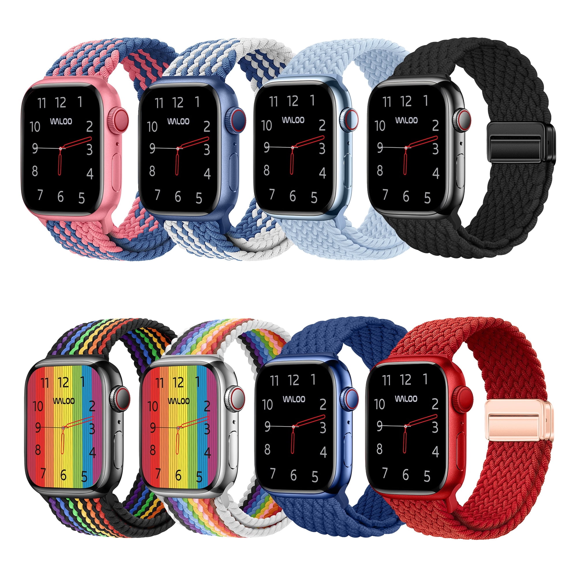 Waloo Magnetic Loop Fabric Band for Apple Watch 40/41/42mm - Denim Teal