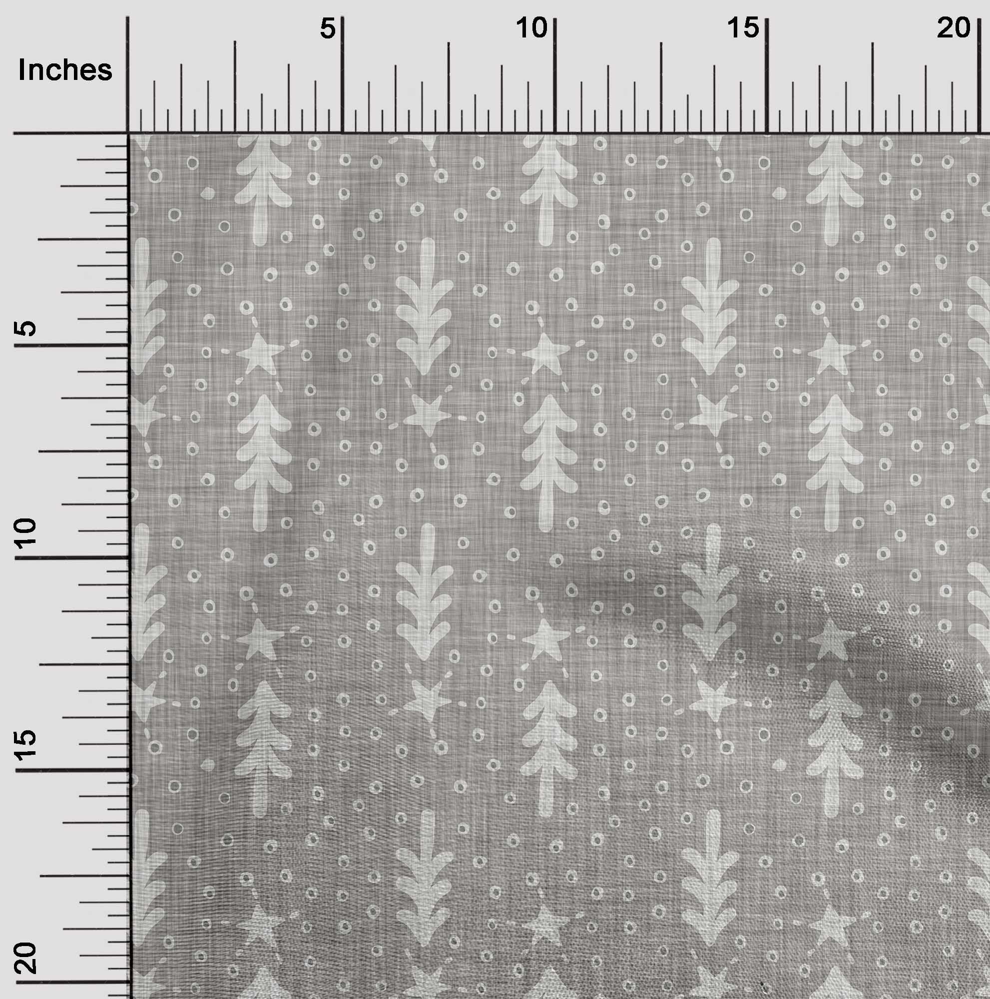 oneOone Velvet Dusty Gray Fabric Merry Christmas Quilting Supplies Print Sewing Fabric By The Yard 58 Inch Wide