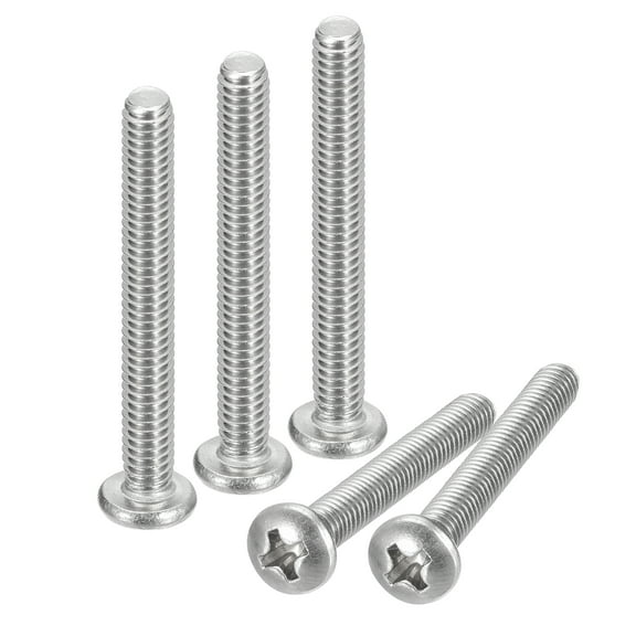 #8-32x1-3/8" Pan Head Machine Screws, 304 Stainless Steel Screw, Pack of 10
