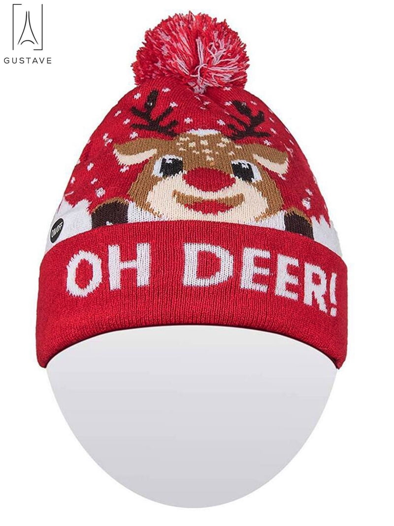 Gustave Christmas LED Light Up Beanie Hat Colorful Lights  display picture 3