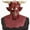 A002- Style B, variant on Scary Halloween Mask Devil Horn Full Latex Mask Halloween for Student Adults Halloween Party Supplies for Themed Events Haunted House Decor 1 Pack