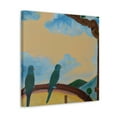 thumbnail image 2 of Parakeets in Paradise. - Canvas, 2 of 10