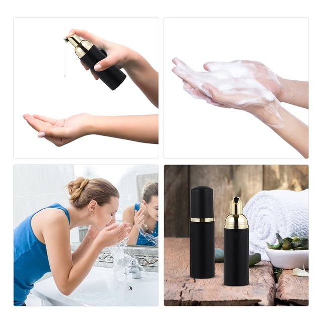KONTONTY 3pcs Plastic Hand Soap Bottle with Foaming Design suitable for Travel and Daily Use