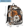 thumbnail image 2 of FORMRS Unisex School Backpack 17" Student Travel Bag with Laptop Compartment, Black Plaid Floral, 2 of 7