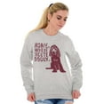 thumbnail image 3 of Home Where Dog Is Cute Pet Owner Women Crewneck Sweatshirt Brisco Brands S, 3 of 5